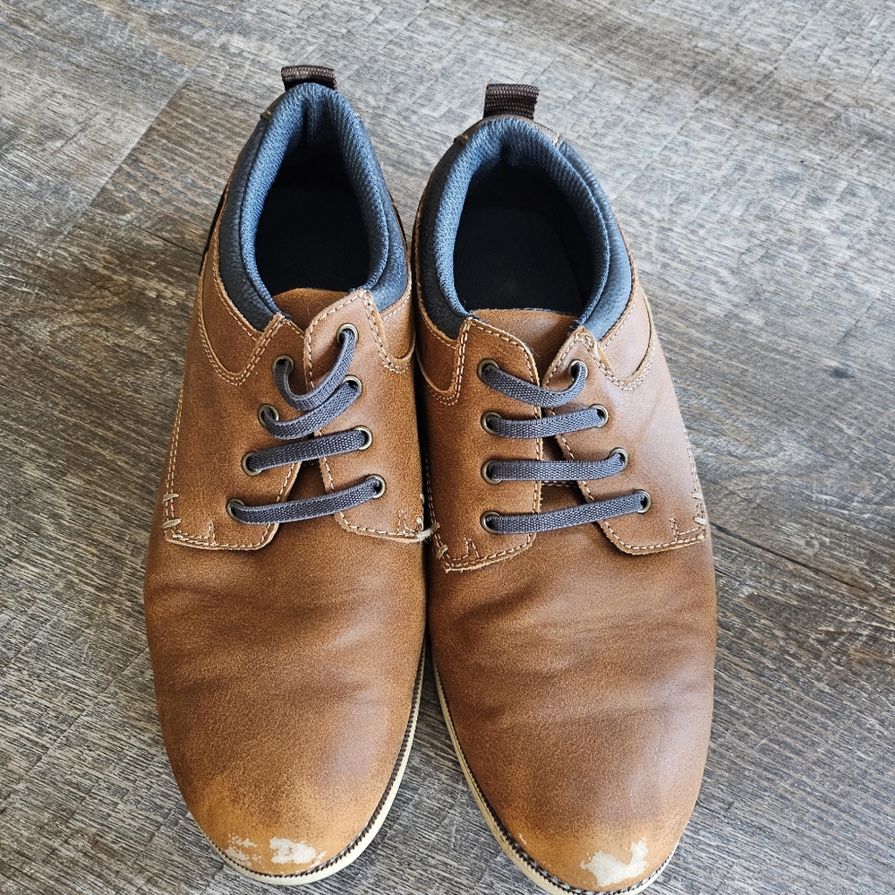 Boys Brown Leather Shoes Sz6